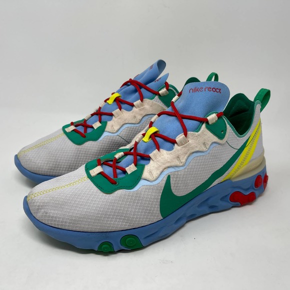 Nike React Element 55 SE Sneakers Mens 11 1/2 Blue White 2943 L.7.2 main image 5